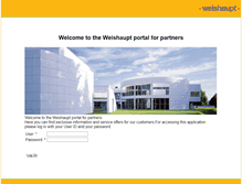 Tablet Screenshot of portal.weishaupt.de